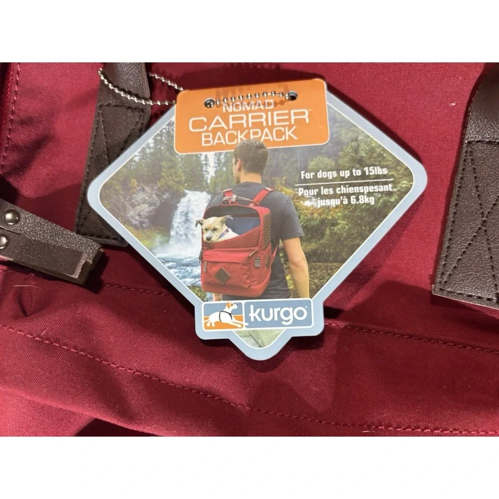 Kurgo Nomad Dog Carrier Backpack Small‎ Dogs and Cats, Red NWT